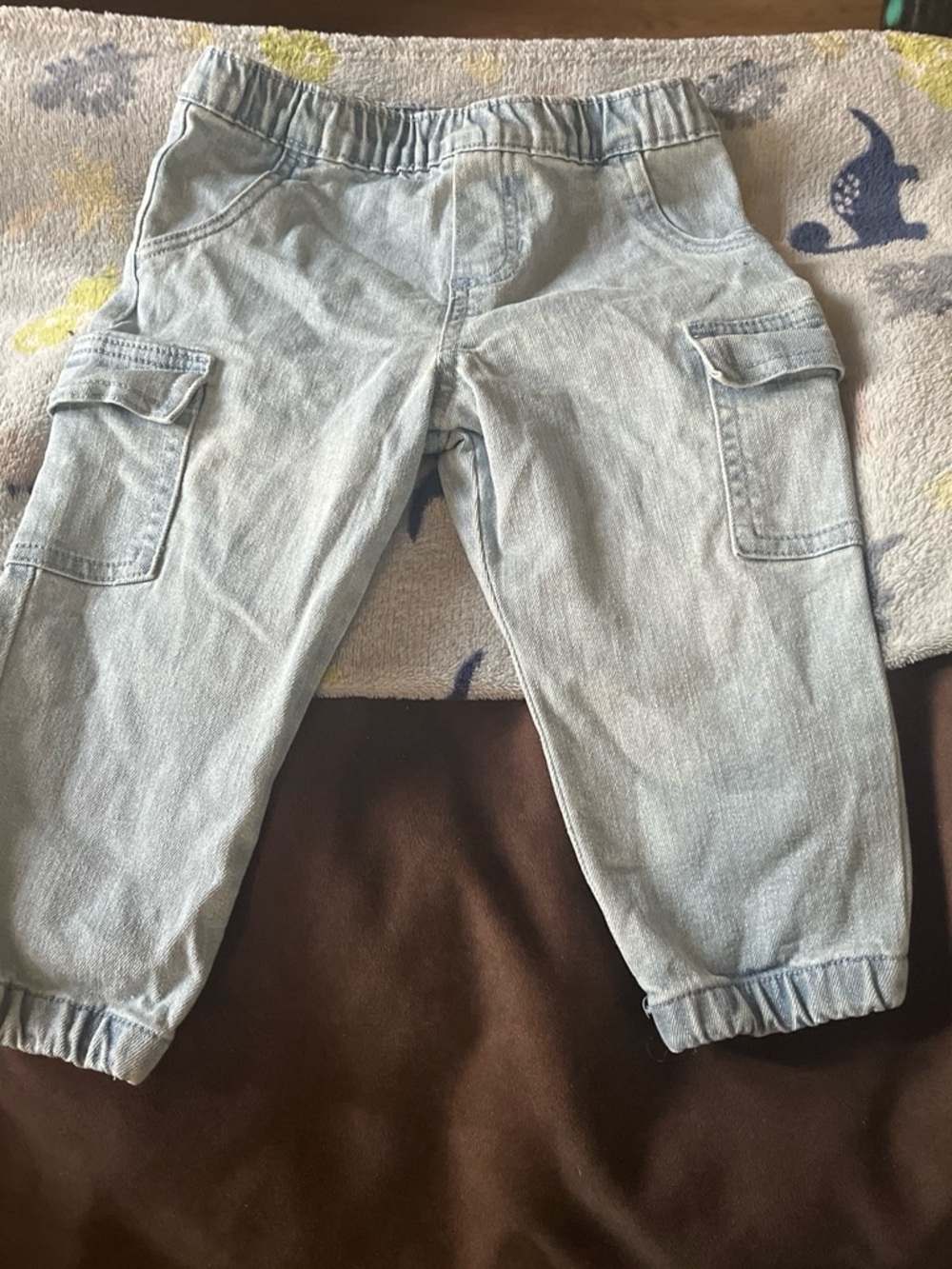& Other Stories Kids Light Blue Cargo Denim Jogger Jeans